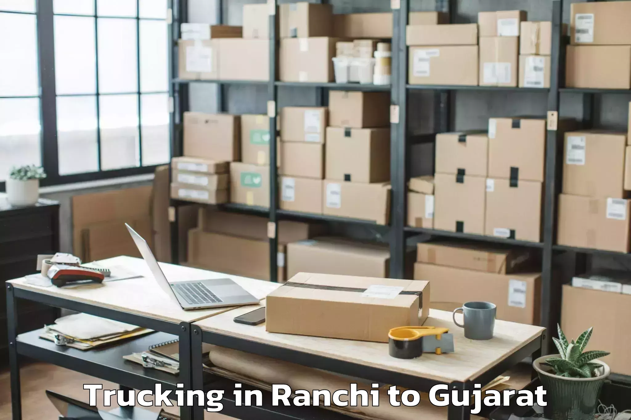 Book Ranchi to Thasra Trucking Online